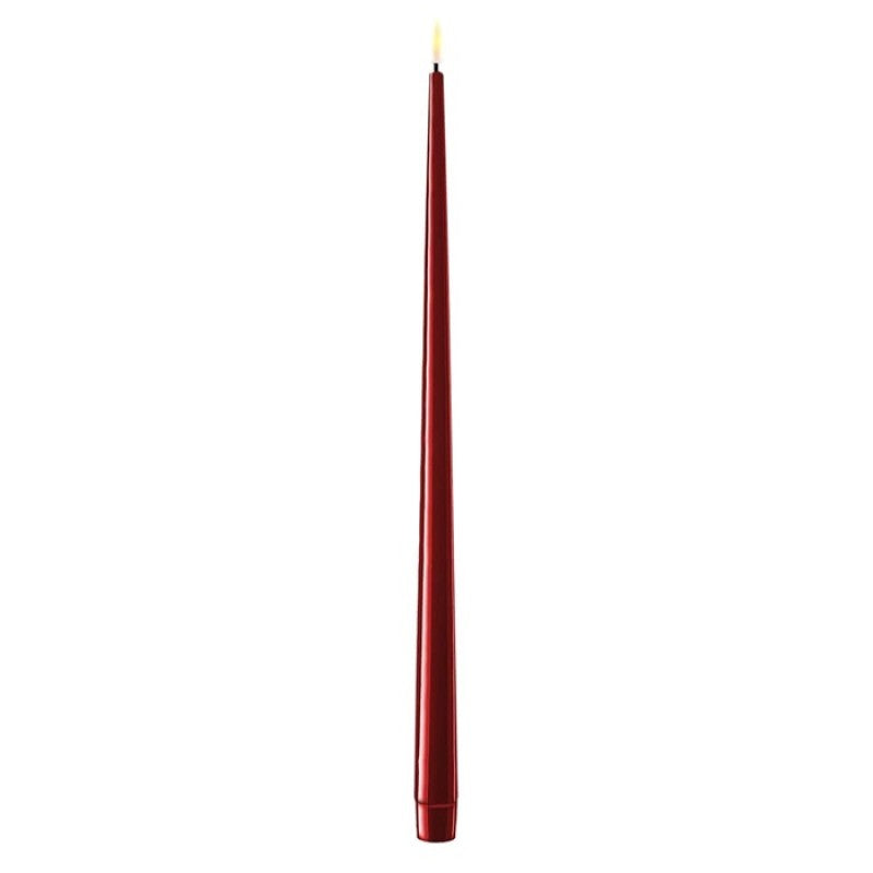 2 stk. Rød LED Stagelys 38 cm.