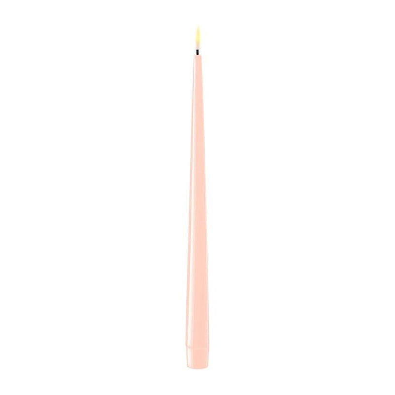 2 stk. Rosa LED Stagelys 28 cm.