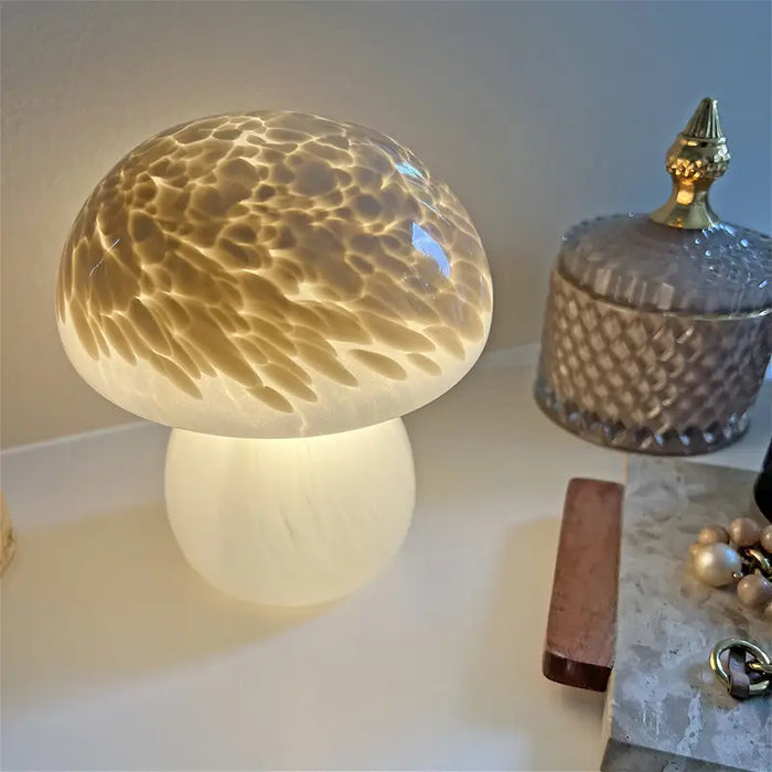 Lampe Mushroom LED, Hvid/Sand