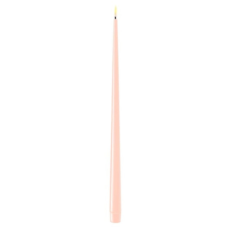 2 stk. Rosa LED Stagelys 38 cm.