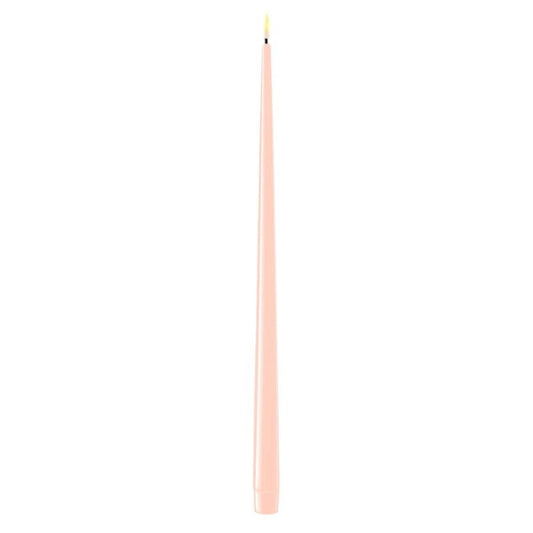 2 stk. Rosa LED Stagelys 38 cm.