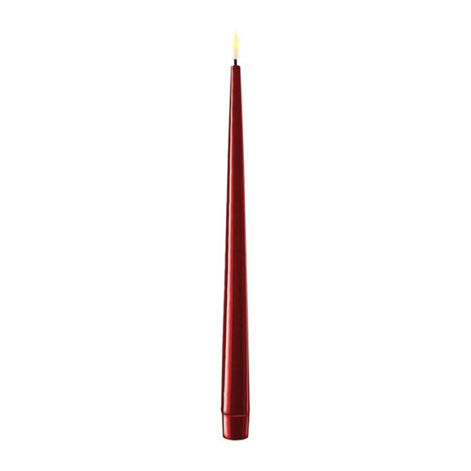 2 stk. Rød LED Stagelys 28 cm.